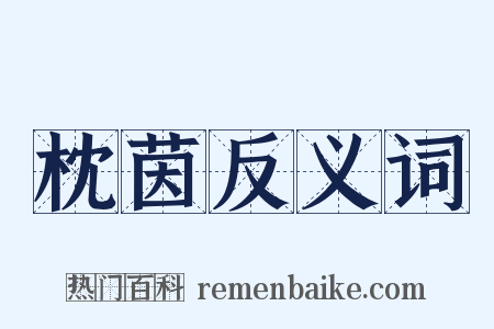 枕茵反义词是什么意思的图片